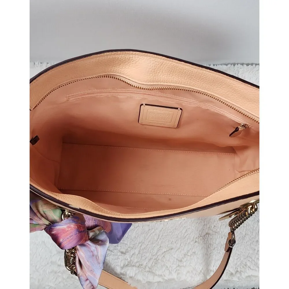 Authentic Coach Cammie Chain Tote | Blush Pebbled Leather | Style C8147